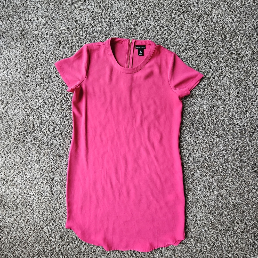 Adrienne Vittadini Bright Pink Short Sleeve Tee